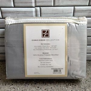 Microfiber Platinum Queen Sheet Set